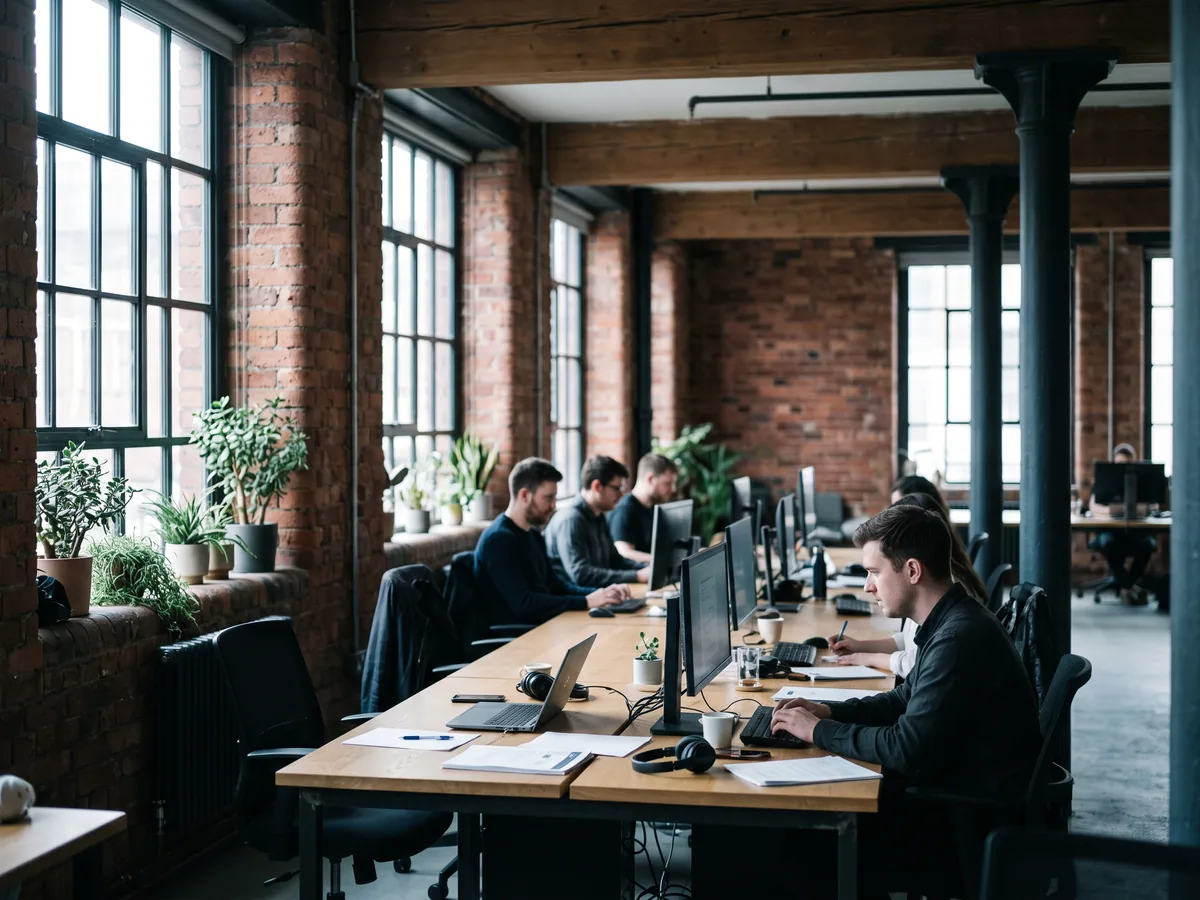 SoftOpen’s Manchester office, a converted red-brick warehouse